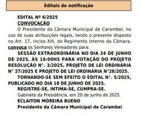 3ª Sessão Extraordinária da 8ª Legislatura