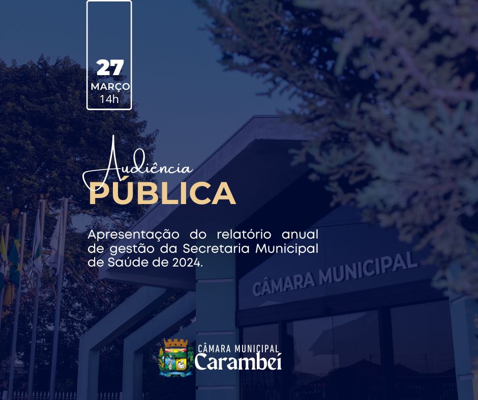 Audiência pública da saúde acontece na próxima quinta (27)