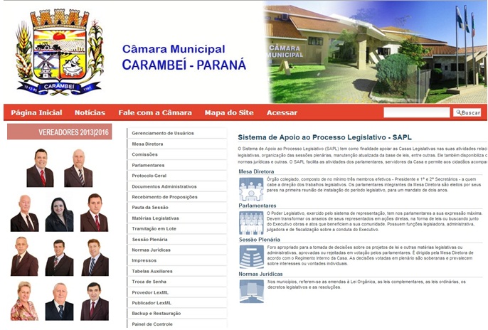 Câmara Municipal adere ao SAPL.