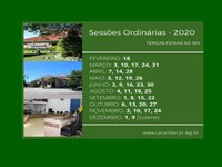 Câmara Municipal de Carambeí divulga calendário das sessões de 2020