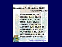 Câmara Municipal de Carambeí divulga calendário das sessões de 2022