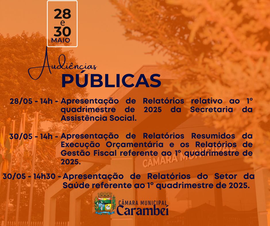 Convite para Audiências Públicas