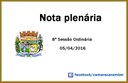 Nota sessão plenária do dia 05/04/2016.