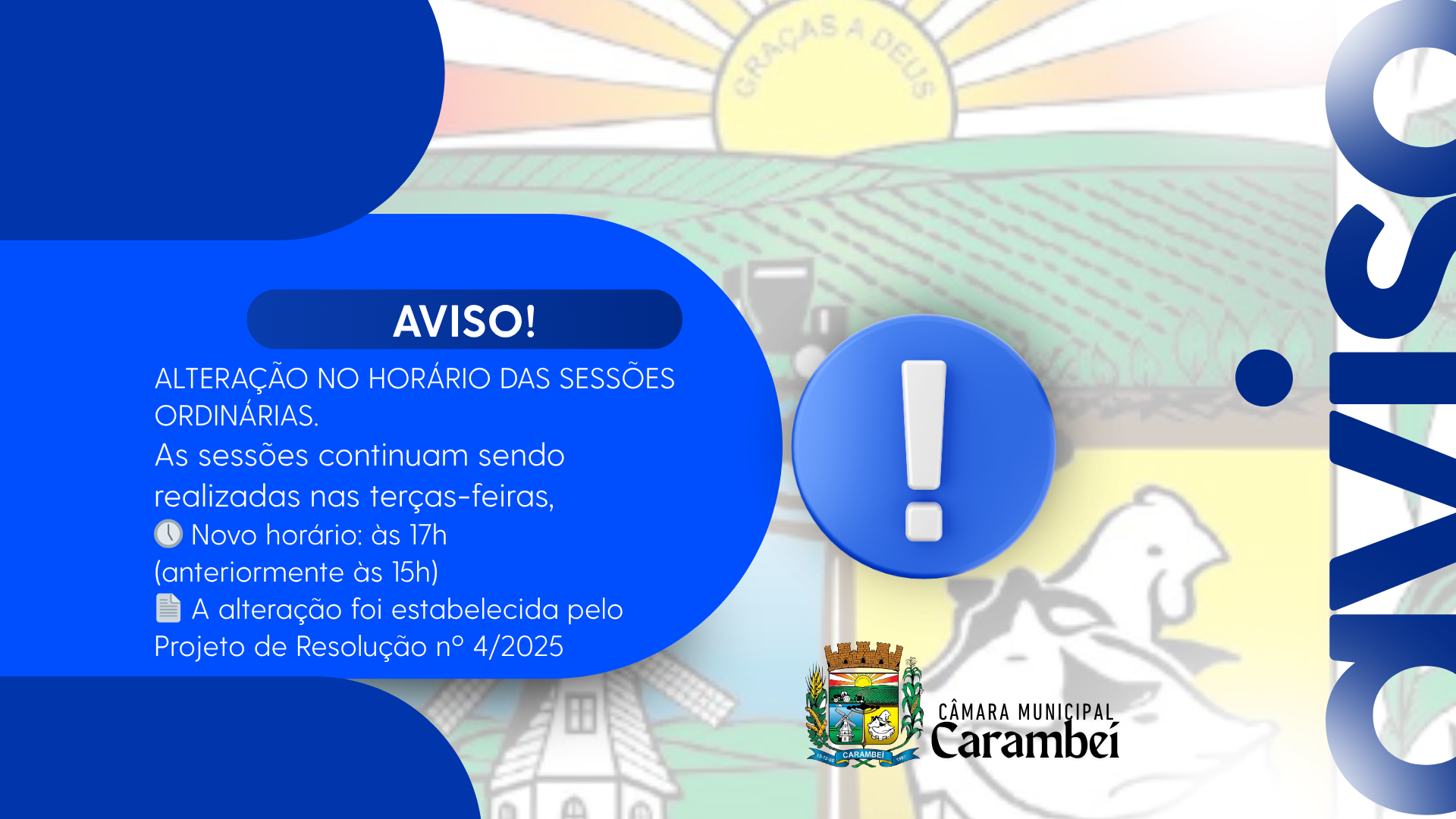 Parlamentares aprovam novo horário para Sessões Ordinárias