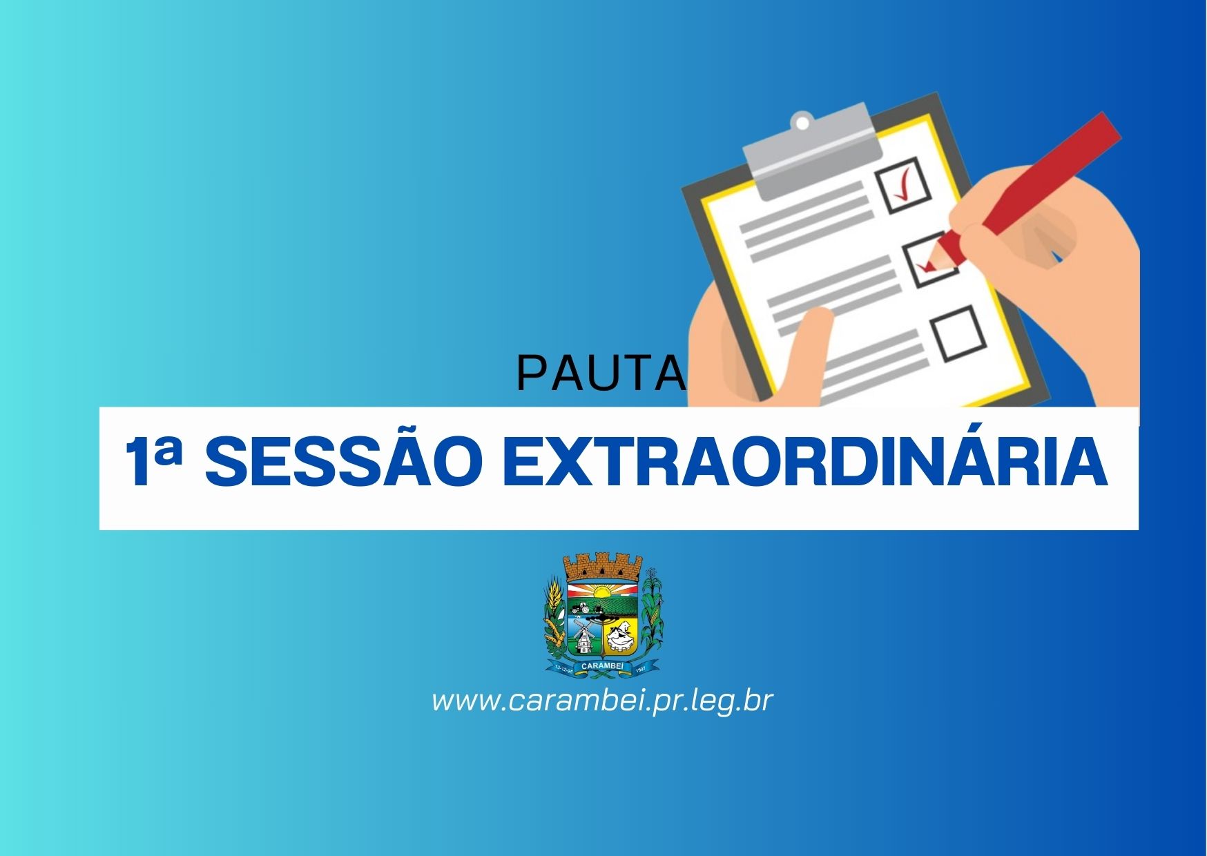 Pauta da 1ª Sessão Extraordinária 