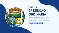 Pauta da 2ª Sessão Ordinária 