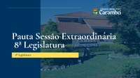 Pauta da 8ª Sessão Extraordinária da 8ª Legislatura