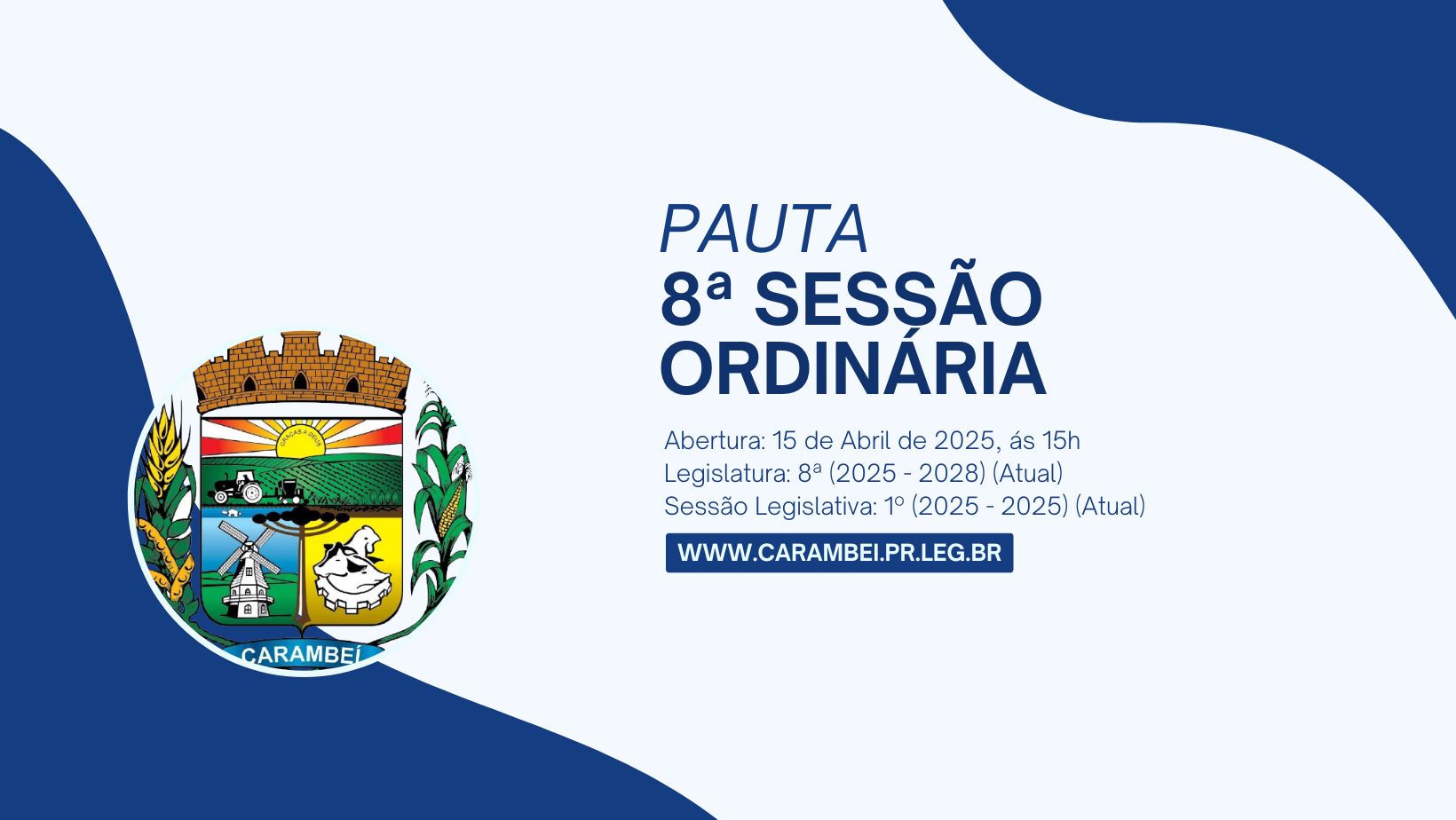 Pauta da 8ª Sessão Ordinária