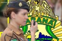 Policial feminina para o município.