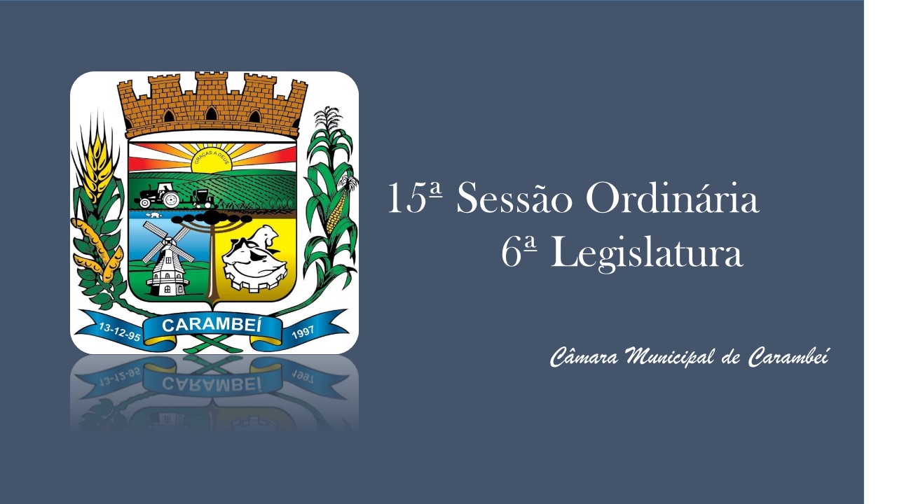 Resultado da 15ª Sessão Ordinária da 6ª Legislatura