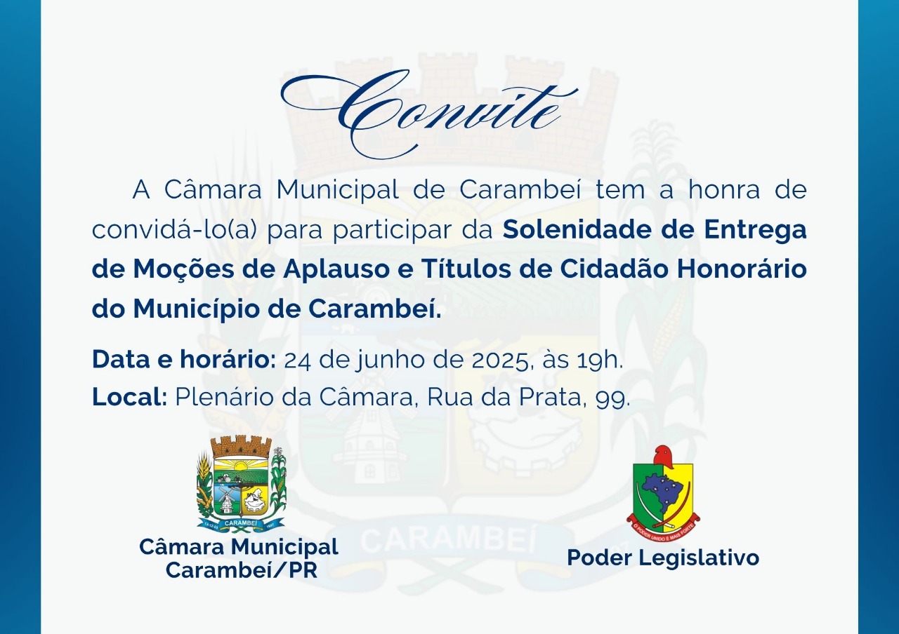 Solenidade de Entrega de Moções de Aplauso e Títulos